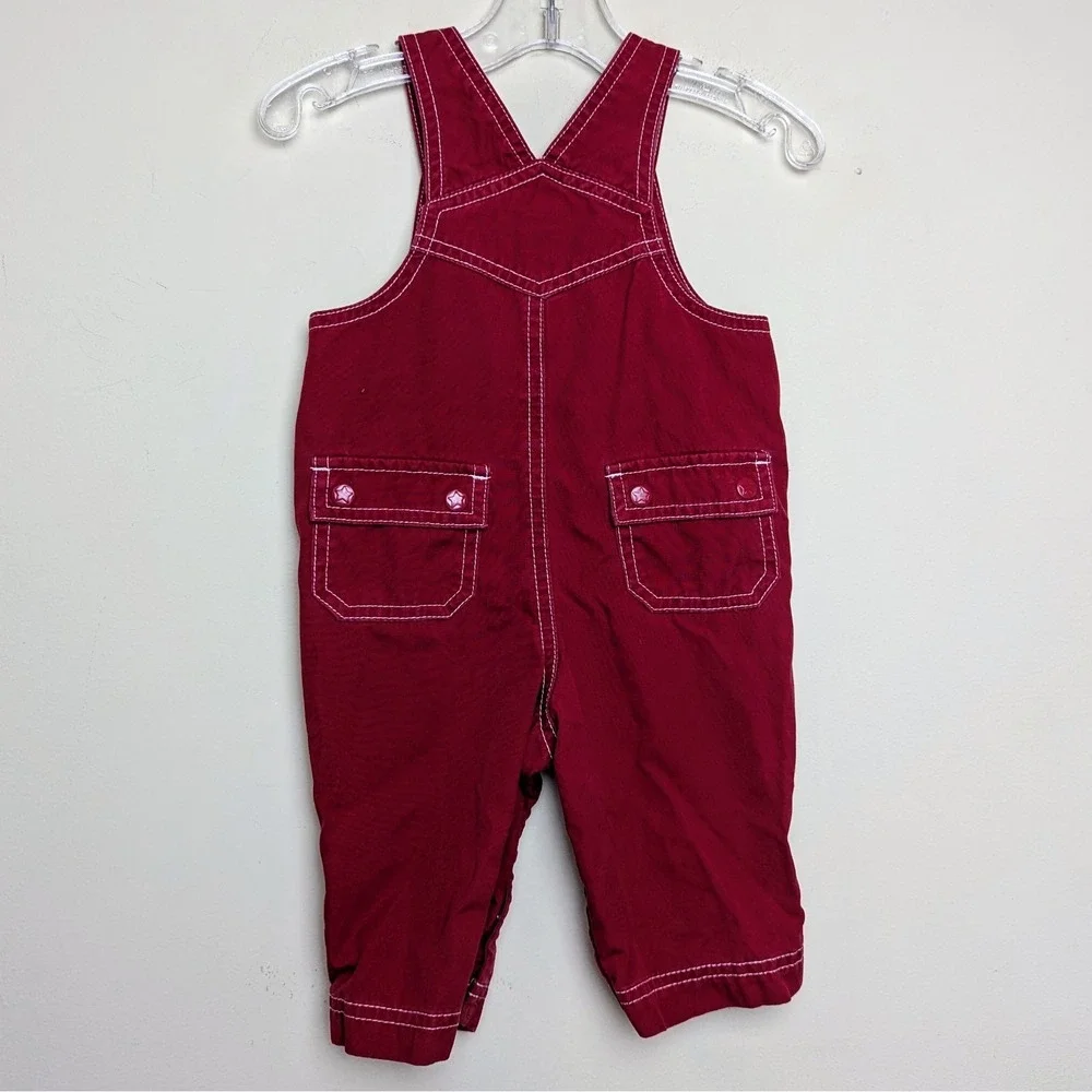 Vintage Gymboree Anchor Boat Nautical Red Bib Overalls 2002 Y2K 3-6 Months